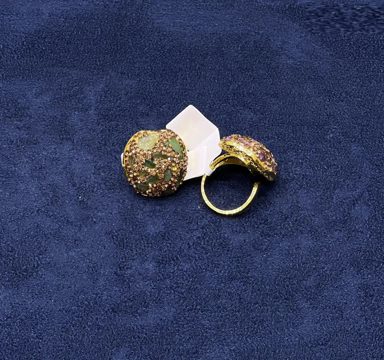 Tone Crystal Dome Statement Ring